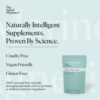 The Naked Pharmacy | Marine Magnesium | Promotes Better Sleep | for Nerve/Muscle Function | Natural Supplements with Prebiotic Baobab | High Strength | No Additives | Vegan | 60 Capsules