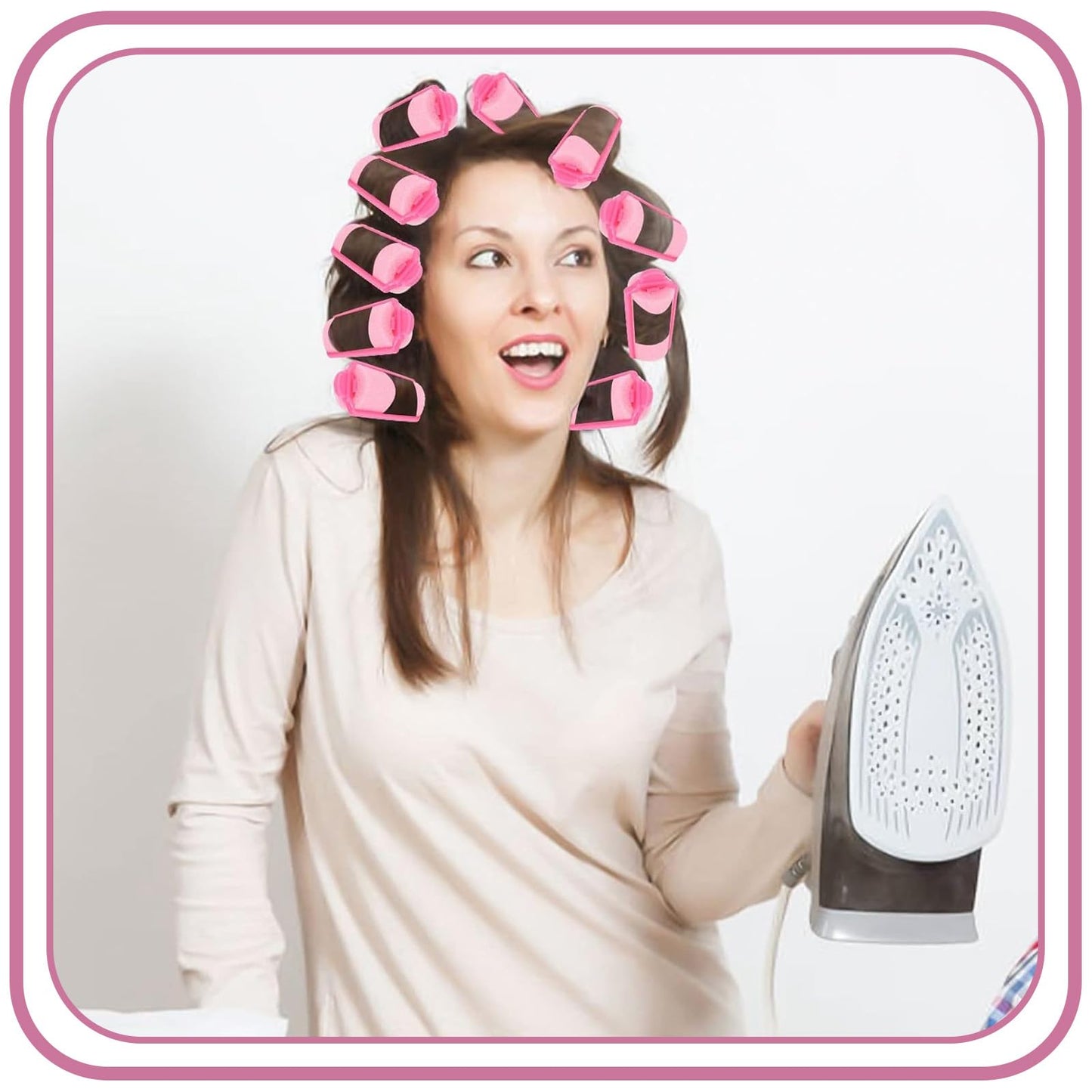 PonFxp Sponge Rollers for Hair, 52 Pcs Foam Hair Rollers Set, Foam Roller for Women Girls Kids, Hair Curlers Rollers with 28 Pcs 1.5 cm & 24 Pcs 2 cm, Curling Tool for Overnight Styling