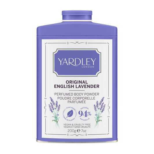Yardley Original English Lavender Perfumed Body Powder, Original English Lavender Dusting Powder 200g
