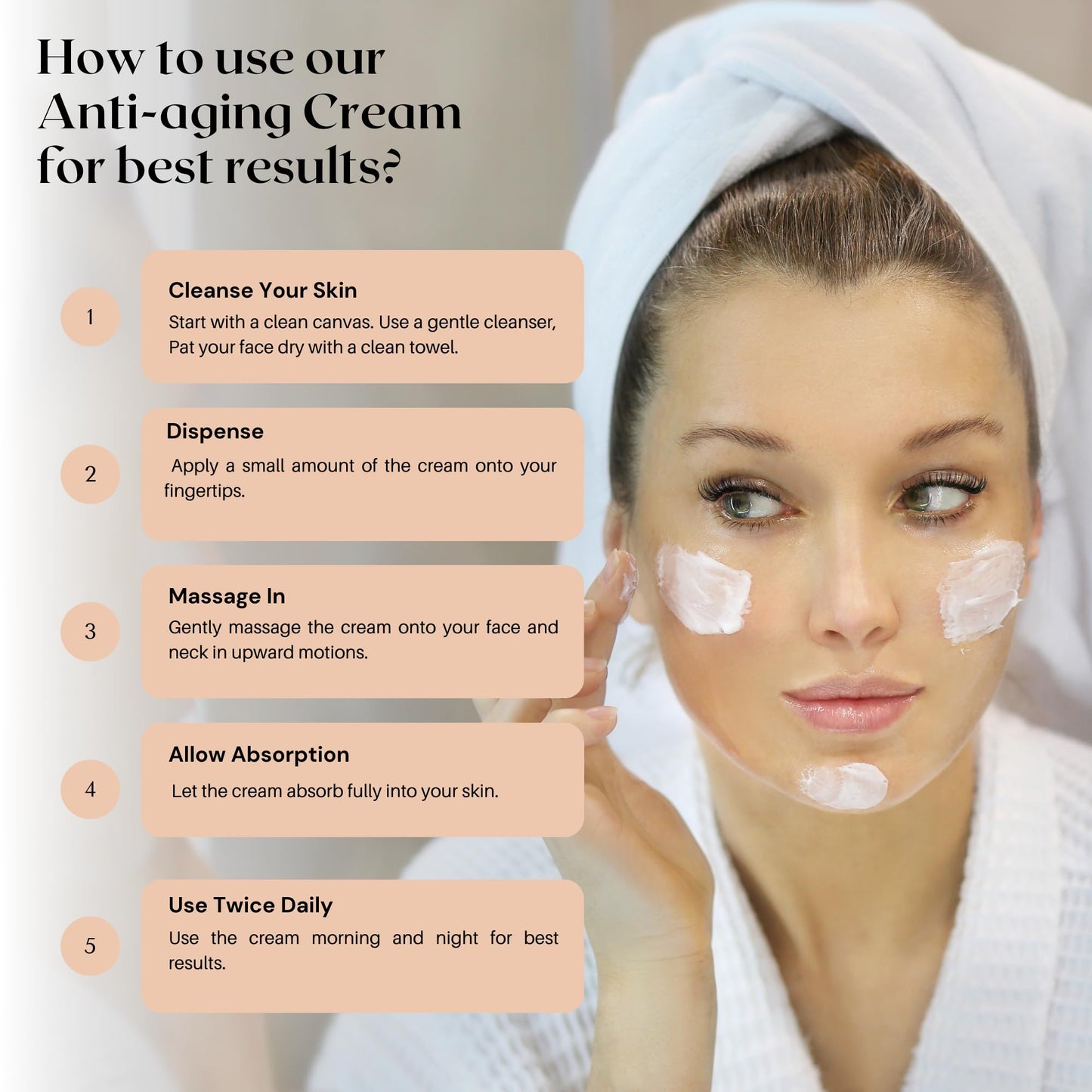 Anti Wrinkle Face Cream - Anti Aging Face Cream with Vitamins A, E, C & Pro-Vitamin B5 - (50ml) - Moisturiser Face Cream - Womens & Mens Anti Aging Face Cream and Moisturiser