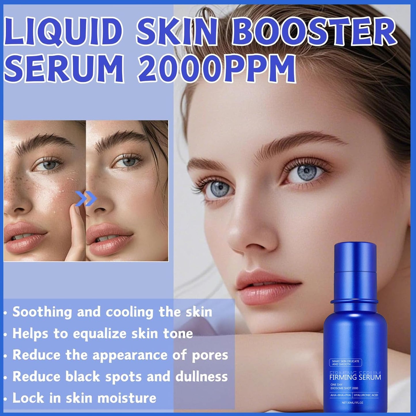 TBeautfave 2PCS Microneedling & Night Firming Cream | Hyaluronic Acid Microneedling | Liquid Skin Booster Serum | Pore Minimiser | Anti-Aging, Wrinkle Reduction, Skin Smoothing for Delicate(Serum & Cream)