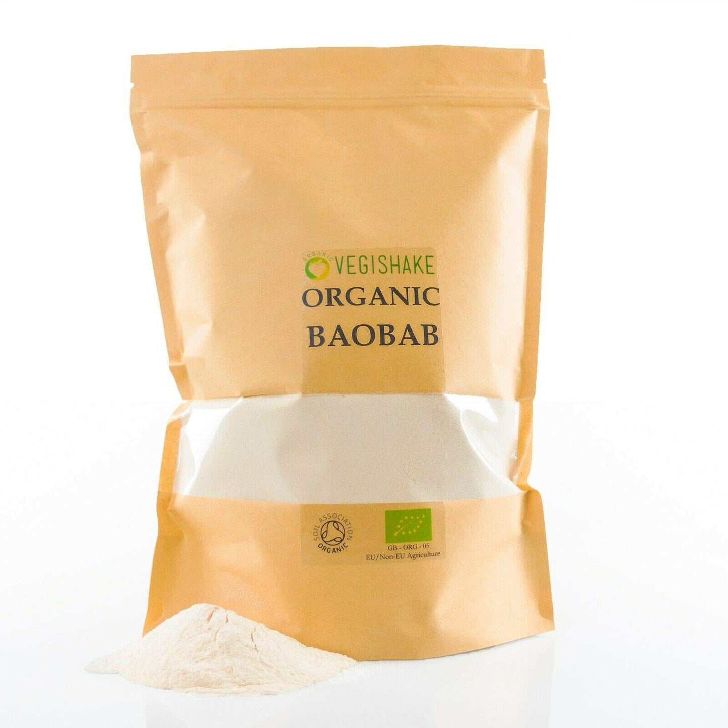 Organic Baobab Powder Supplement Vitamin C Digestion Stomach Health Africans Fruit Vegan (500g)