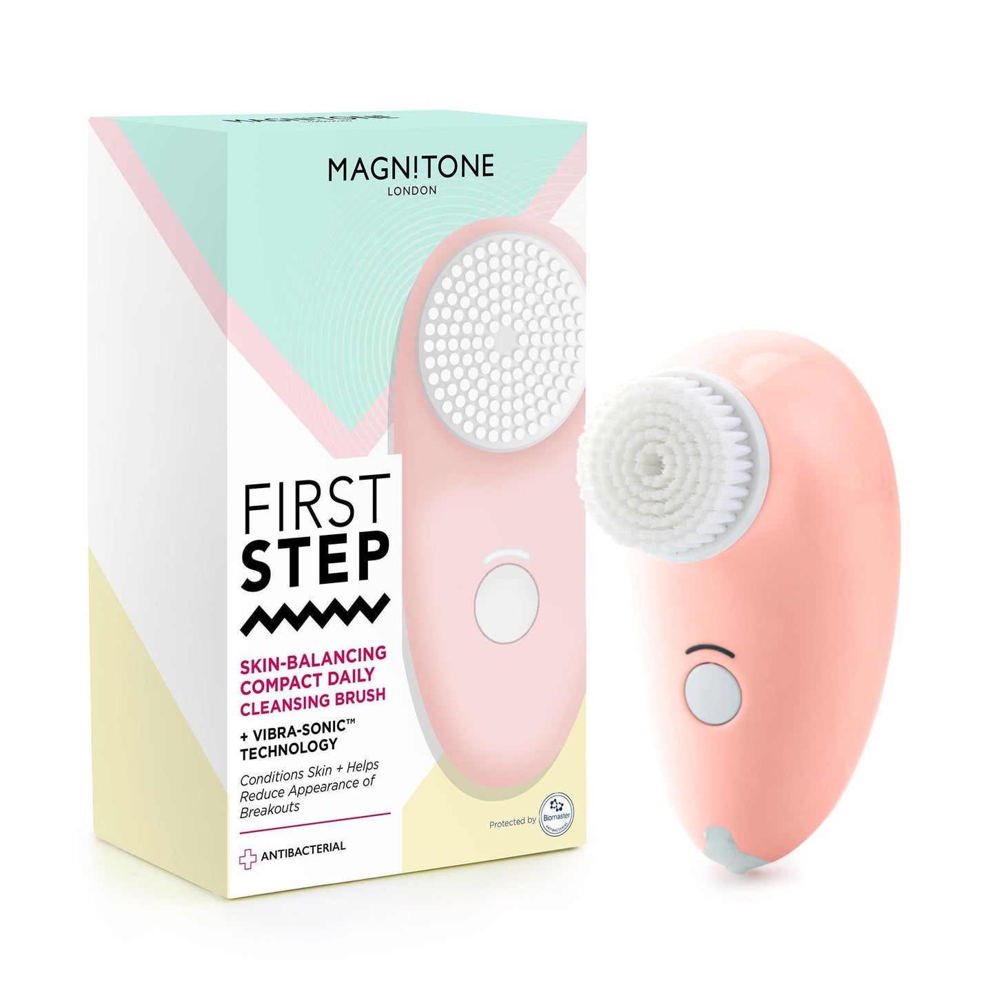 Magnitone London First Step Compact Cleansing Brush, Pink