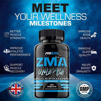 ZMB6 240 Tablets Gluten Free Vegan Vitamin B6, Magnesium and Zinc Tablet | Normal Muscle Function & Energy Yielding Metabolism | Muscle Growth & Sleep Support | PROELITE UK