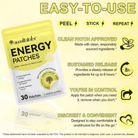 YijiaXingzhou Energy Patches - B12 Patch for Women and Men, Natural Energy Boosters for Fatigue, Fast Awake Recovery Patches for Party Fun Morning Revival