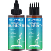 GoldWorld Rosemary Oil for Hair Growth,2x120ml Diluted Rosemary Oil and Hair Serum for Dry Damaged Hair,Proven Hair Loss Treatment & Hair Thickening Products