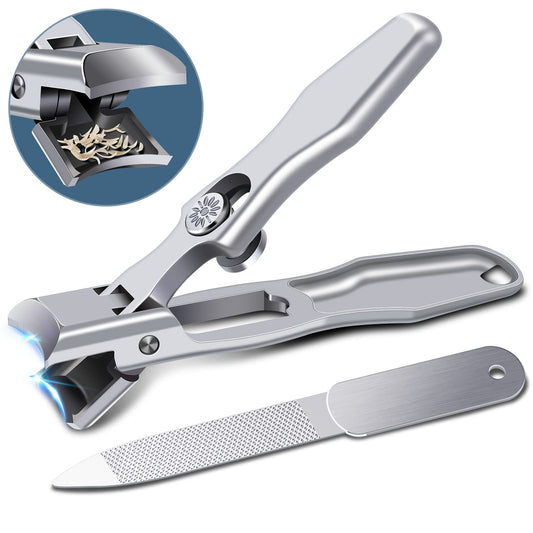 DRMODE Toe Nail Clippers for Thick Nails with Catcher