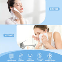 GRANNY SAYS Disposable Face Towels, 50 Count Soft Facial Wipes for Sensitive Skin, Disposable Face Cloths, Makeup Remover Dry Wipe, XL Facial Clean Towels for Makeup Removing, Cleansing Wipes