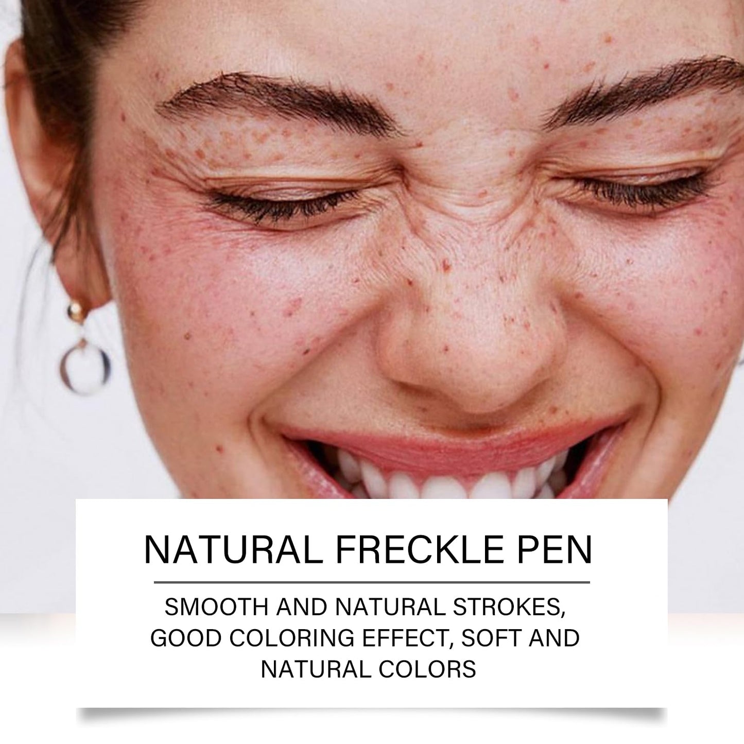 FresFresi Waterproof Freckle Pen for Like-Real Makeup - Fake Freckles & Dots Stamp for Sun-Kissed Look - Long-Lasting Freckle Tattoo Makeup in Coffee Shade