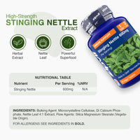 Zipvit Stinging Nettle 600mg, 200mg Per Tablet, 90 High Strength Vegan Tablets, Potent Antioxidant