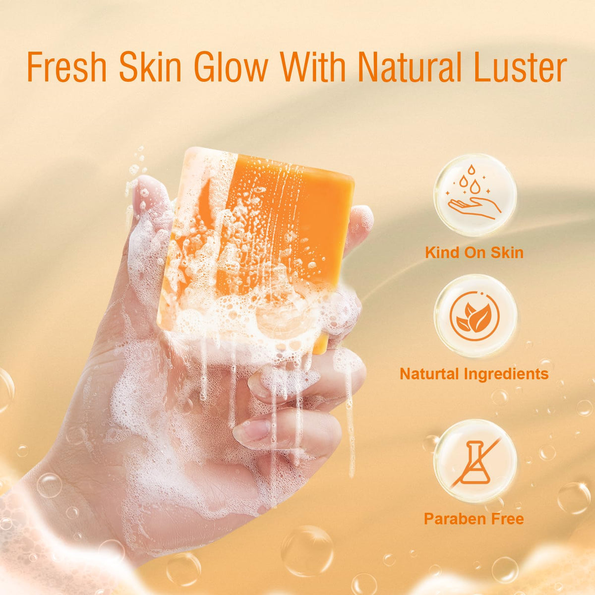 Sophtaigt Turmeric Soap Natural Turmeric Soap Bar For Acne Removal,Pores Shrink,Deep Cleaning Moisturizing Erase Fine Lines,Firming