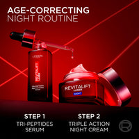 L'Oreal Paris L’Oréal Paris Laser Renew Triple Action Anti-Ageing Night Cream, Reduce Wrinkle Appearance, Moisturise and Boost Skin Radiance, Pro-Retinol, Hyaluronic Acid and Vitamin C, 50ml