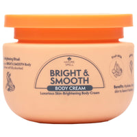 Nature Spell Bright & Smooth Body Cream, Brightening and Hydrating for All Skin Types, with Vitamin C, Fruit AHA, Allantoin, Vegan, 250ml
