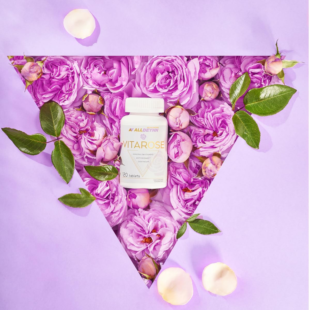 ALLNUTRITION Alldeynn Vitarose for Women Oxxynea Complex 22 Fruits & Vegetables Extract Antioxidant Support Slows Down The Aging Process 120 Pills 60 Servings per Pack