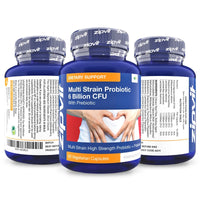 Probiotic 6 Billion Multi-Strain Live Bio Cultures Complex with Prebiotic, 60 Vegetarian Capsules. 100 Billion CFU Source Powder.