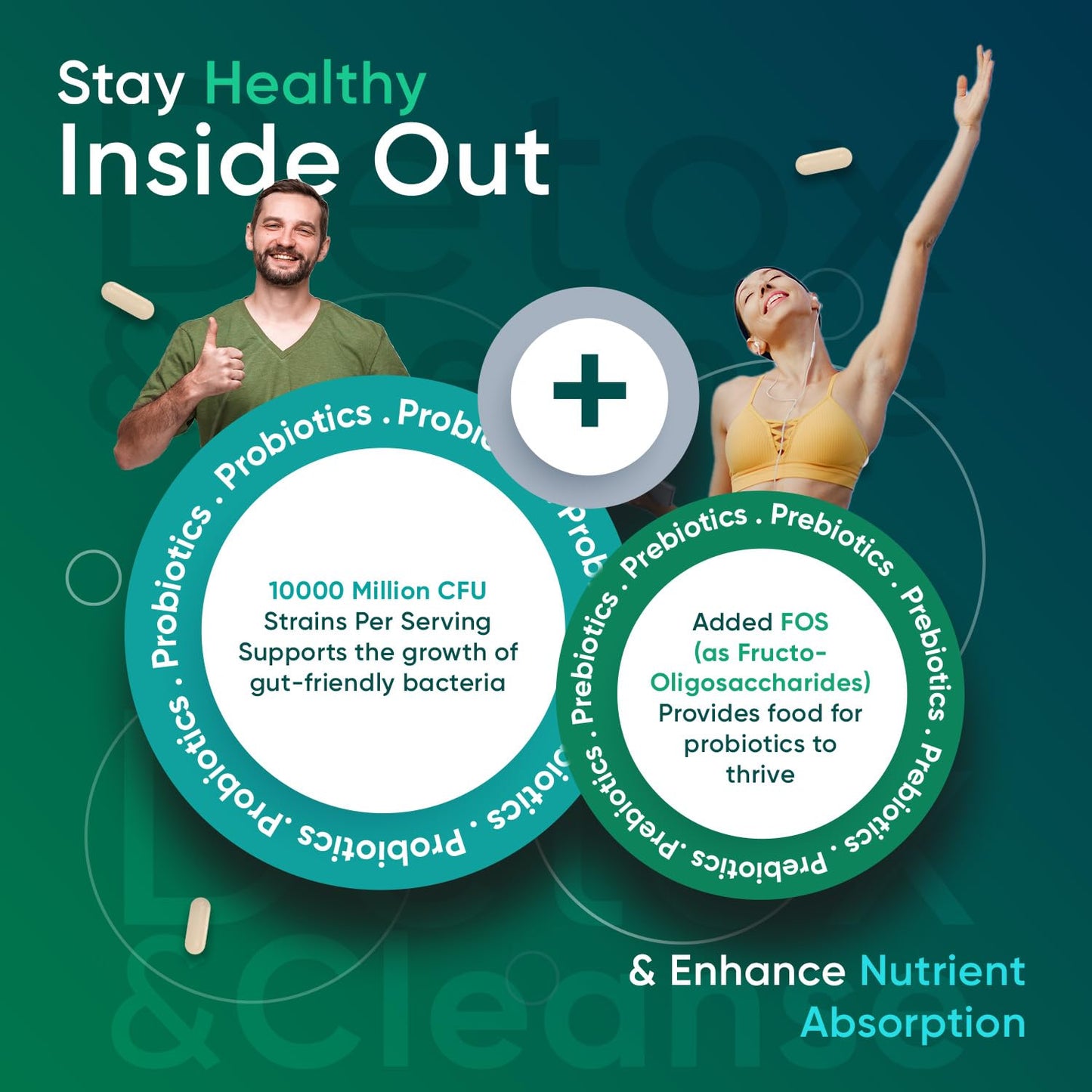 WeightWorld Detox & Cleanse - 180 Capsules - 2 Months Supply - High Strength & Vegan Detox & Cleanse Supplements - Prebiotics & Probiotic Complex - Colon Cleanse Tablets Alternative