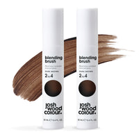 Josh Wood Colour Dark Brown Blending Brush Duo Bundle Grey Root Touch Up to Cover Regrowth in between Colouring, Temporary, WASHES OUT, Vegan, 2 Tubes