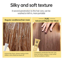 Advanced Hair Mask,Professional Keratin Hair Mask,8s Revitalizes Hot Dyeing Damaged Hair,Instantly Smooths Frizz,for Color Treated Hair Dry,Hair Repair Treatment for Damaged Hair 2.47 Oz