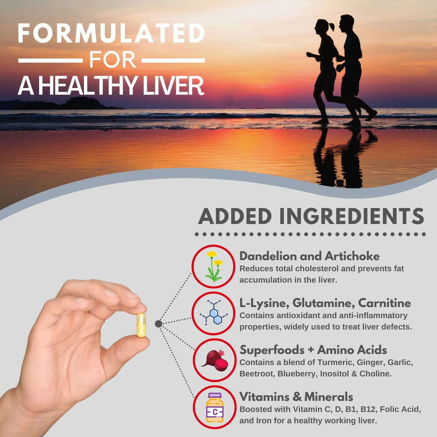 Macro Greens Liver Detox and Repair - High Strength with 20 Effective Ingredients | Boosted with Dandelion, Turmeric, Amino Acids, Vitamins and More | 120 Capsules - 60 Day Supply