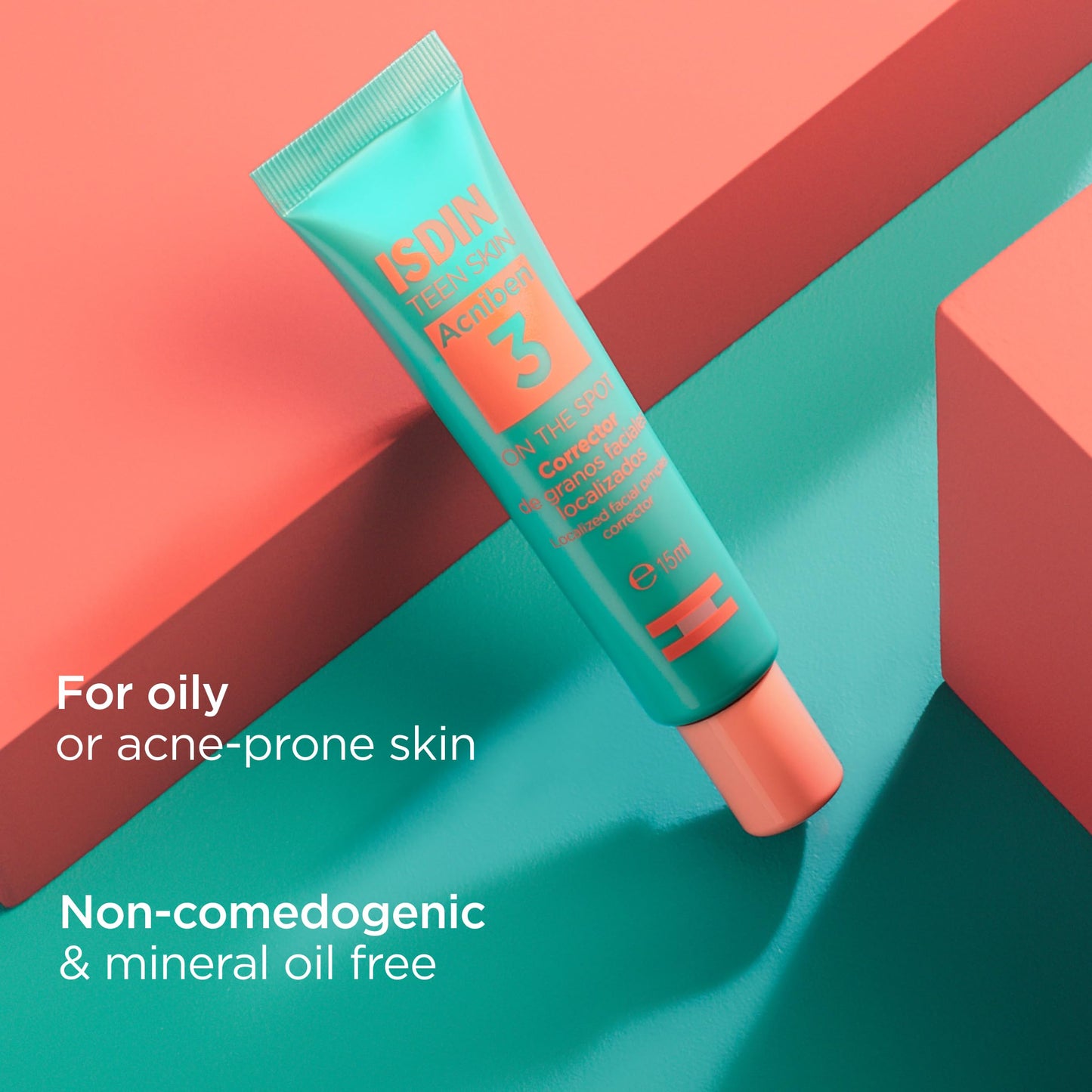 ISDIN Acniben On The Spot, Facial Pimples Corrector Drying Gel, Reduces Redness and Pimples Volume, with Salicylic Acid and Niacinamide, Duplo Pack 2 units