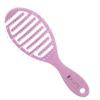 K Kumi Professional Beauty Kumi Pink Detangling Hair Brush - Wheat Straw Derived Anti-Breakage detangling Brush, Flexible Straw Brush for Wet and Dry Hair - Ideal for Home Use - Eco Friendly Hairbrush