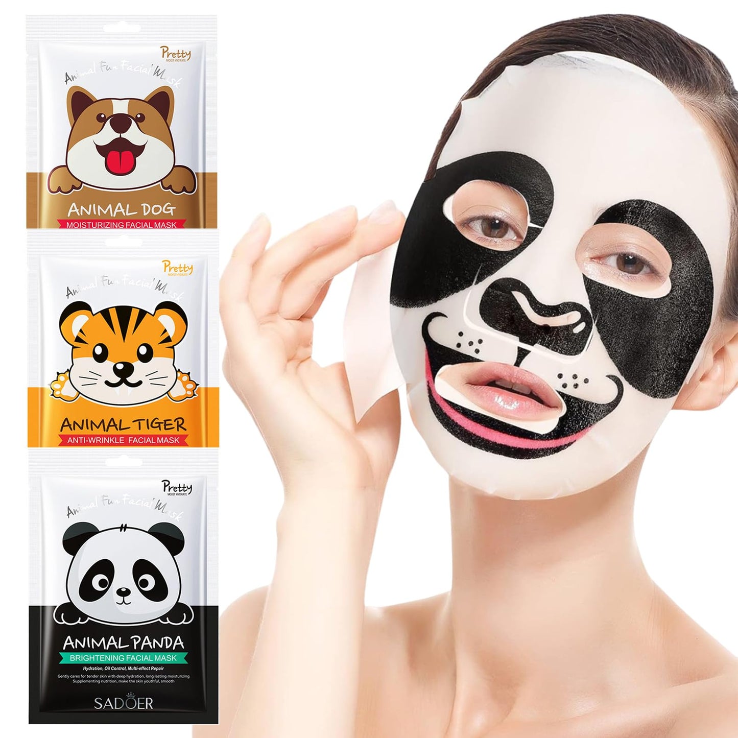KAYZON Sheet Masks, Face Masks Skincare,3Pcs Face Masks Set, Beauty Facial Mask Kids Face Masks Birthday Party Gifts for Women, Kids Girls Skincare - Hydrate, Brighten, Moisturize, Soothe for All Skin Types