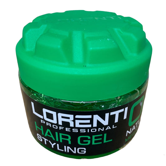 Lorenti Hair Styling Gel | Strong Hold, Edge Control Gum Effect Natural Shine 300ml (Green Natural Shine)