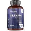 WeightWorld Selenium Supplements 200mcg - 365 Tablets - 1 Year Supply - Bioavailable Sodium Selenite Form - 1-a-Day - Small in Size (6mm) - Vegan & Non-GMO Selenium Tablets