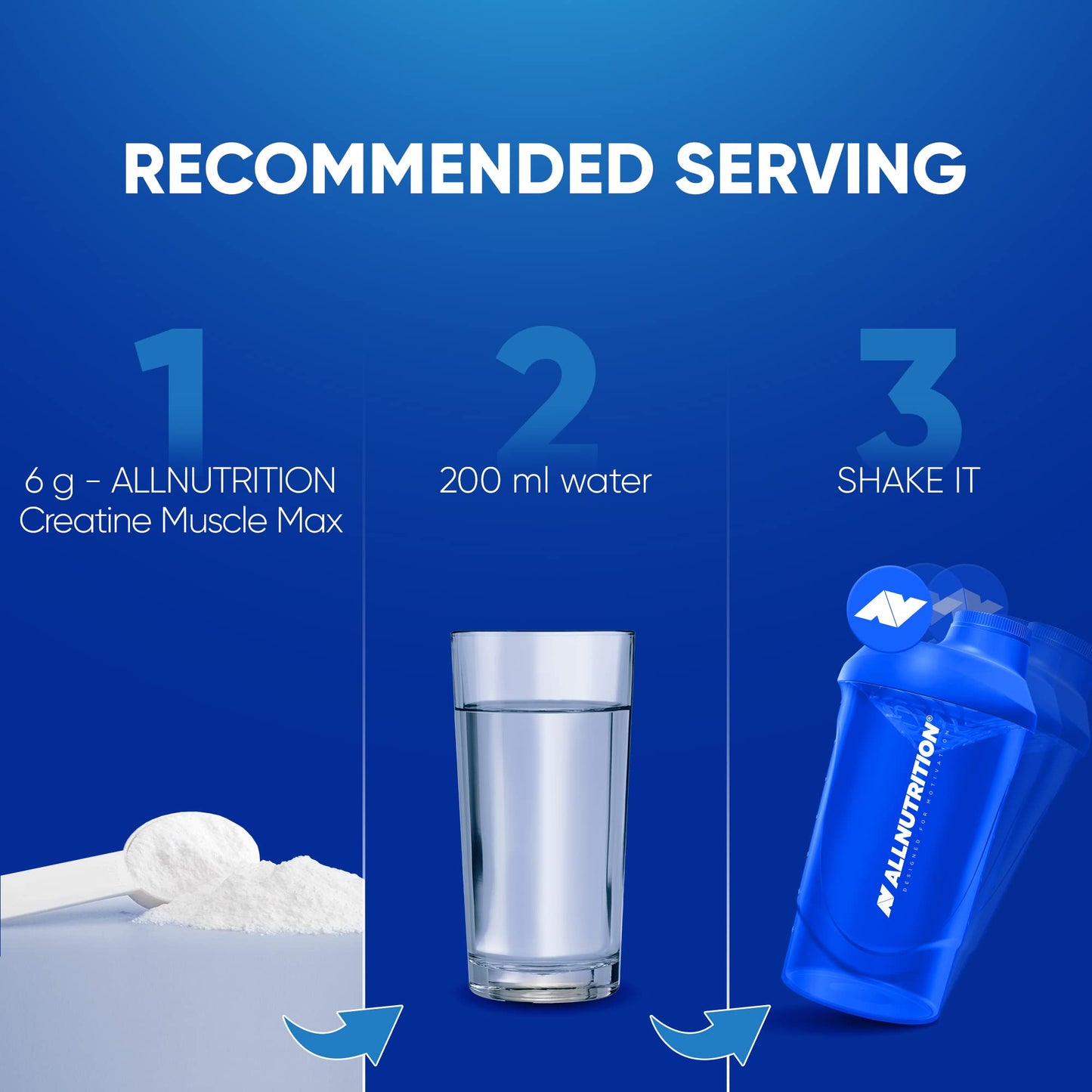 ALLNUTRITION Creatine Muscle Max Food Suplement - Creatine Monohydrate with Taurine - Performance Boost and Muscle Recovery - No Added Sugar - Instant Powder 250g - Lemon