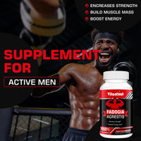 Vitanboost Fadogia Agrestis 1000mg with Ashwagandha & ZINC- Maximum Strength Fadogia Agrestis Extract Supplements - Drive, Athletic Performance & Muscle Mass - Gluten Free, Non-GMO, 120 Softgels
