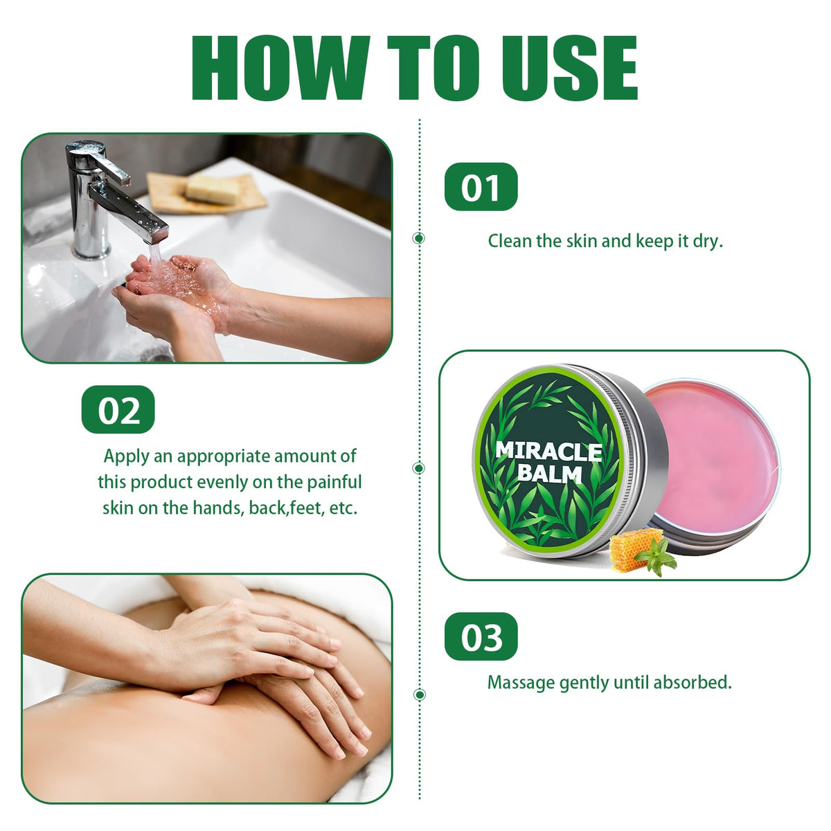 GMHLLES 2 PCS Miracle Balm 30g Herbal Balm for Skincare Natural Soothing Joint Balms with Scraper for Back Hands and Feet Relieves Discomfort Non-sticky and Absorbs Quickly