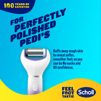 Dr. Scholl's Scholl ExpertCare 2-in-1 File & Smooth. Dual Speed Pedi Electric Foot File for Hard Skin and Callus Removal. Batteries Included