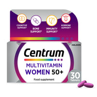 Centrum Women 50+ Tablets Multivitamin & Mineral Supplements, 23 essential nutrients including vitamin D, C, and Iron, 30 ct (Product may vary)