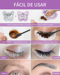 Libeauty Lash Tint Kit Black, Eyebroy Dye and Eyelash Tint Kit, Individual Package Developer & Black Lash Dye with Tools for Beginners and Salon, Last up 6 Weeks