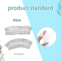 MEKEET 100PCS Clear Disposable Ear Caps Waterproof Ear Covers for Shower Ear Covers Caps Plastic Ear Protectors for Shower Bathing,Hair Dye,Travel Spa,Hotel and Hair Solon, Home Daily Use