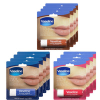 Vaseline Lip Therapy Stick with Petroleum Jelly | Lip Balm Set Collection | Original | Rosy Lips | Cocoa Butter, Pack of 12