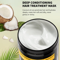 Ingbear Hair Mask for Dry Damaged Hair, Deep Conditioning Treatment with Coconut Oil & Keratin, Moisturising Hair Repair Mask for Coloured, Curly, Frizzy & Bleached Hair, 500ml