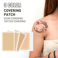 Pothenika Tattoo Cover Up Patch, 15 PCS Scar Cover Up Sticker, Waterproof Tattoo Cover Up Tape Invisible Concealer Sticker, Natural Skin Scar Cover Breathable Body Sticker, Scar Patches