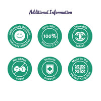 Proven Children's Vitamins - Immune System Booster Kids - 60 Delicious Chewable Daily Immunity Tablets with Vitamin C, D & Elderberry Extract, Carefully Formulated for Bone, Teeth & Muscle Health