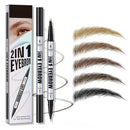 Oruagmel Eyebrow Pencil, Microblading Eyebrow Pen, 2-In-1 Dual-Ended Eye Brow Pencil with 2 Fork Tip & Precise Brush, Create Natural Hair-Like Brows, Waterproof, Last All Day, Shaping, Defined (Dark Brown)