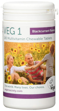 Veg1 Blackcurrant Multivitamins and Minerals Tablets - Pack of 180 Tablets