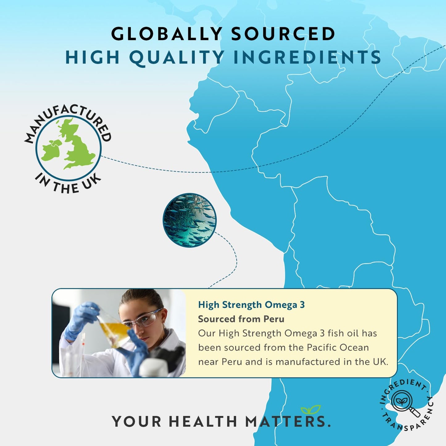 Highest Strength Omega 3 Fish Oil 2000mg - Providing 1000mg EPA & 400mg DHA per Serving - Sustainably Sourced & Contaminant Free - Made in The UK by Nutravita