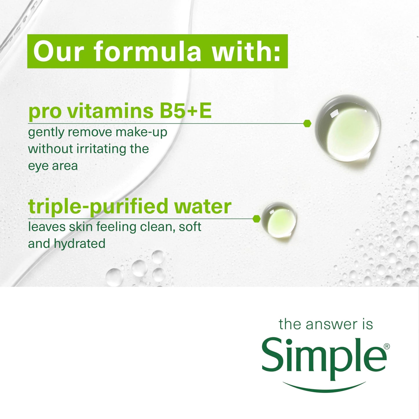 Vaseline Simple Kind to Skin Eye Makeup Remover pro-vitamins B5 + E and triple-purified water for sensitive skin 125 ml