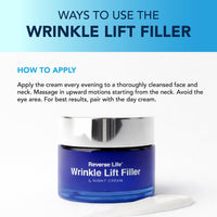 Reverse Life - Night Cream - Face Cream for Wrinkles with Lifting and Filling Properties - Contains Hyaluronic Acid, Marine Collagen & Retinol - 50ml