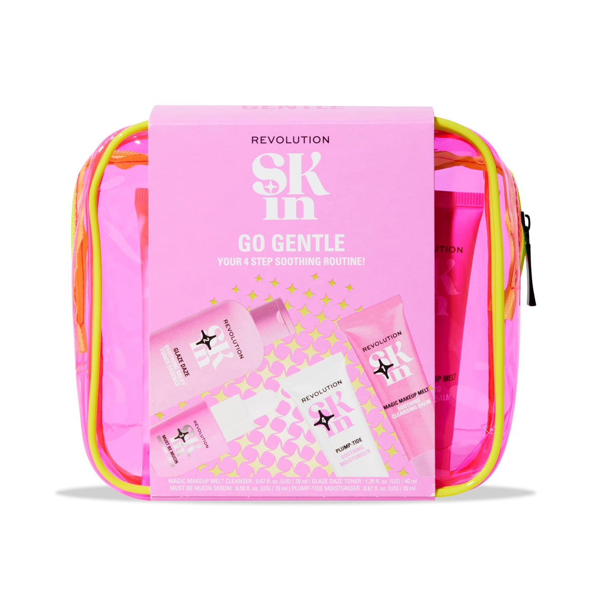 Revolution Skincare London Revolution Skin, Go Gentle 4 Step Starter Kit, Skincare Set Includes Cleanser, Toner, Serum & Moisturiser, Vegan & Cruelty-Free, 4 Products Included