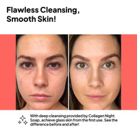 PhLab Collagen Night Soap Bar, Skin Calming Cleasing Bar, Improves Skin Elasticity, Renewed and Firming Skin, 50gr