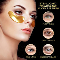 Generic Under Eye Patches,24K Gold Eye Masks, Eye Masks for Anti Wrinkles, Dark Circle Puffiness, Eye Gel Patch Women Men Under Eye Gel Patches (20 Pairs)