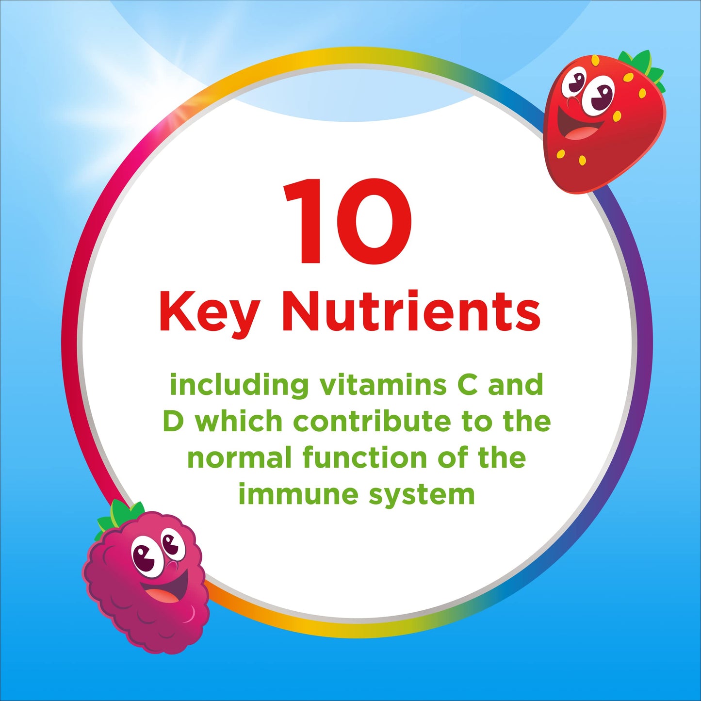 Centrum Multivitamins Mixed Berry for Kids Immunity Support, 10 Essential Nutrients Includes Vitamin C and D, 30 Chewable Multigummies