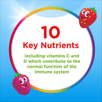 Centrum Multivitamins Mixed Berry for Kids Immunity Support, 10 Essential Nutrients Includes Vitamin C and D, 30 Chewable Multigummies
