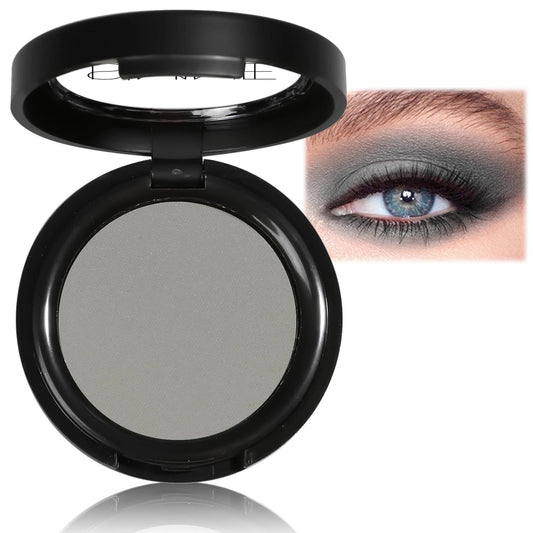 FresFresi Matte Grey Single Eyeshadow - Pressed Fine Powder, Intensely Pigmented for Longwear Day & Night Looks, Wet & Dry Application, Suitable for All Skin Tones, Mineral Oil Free